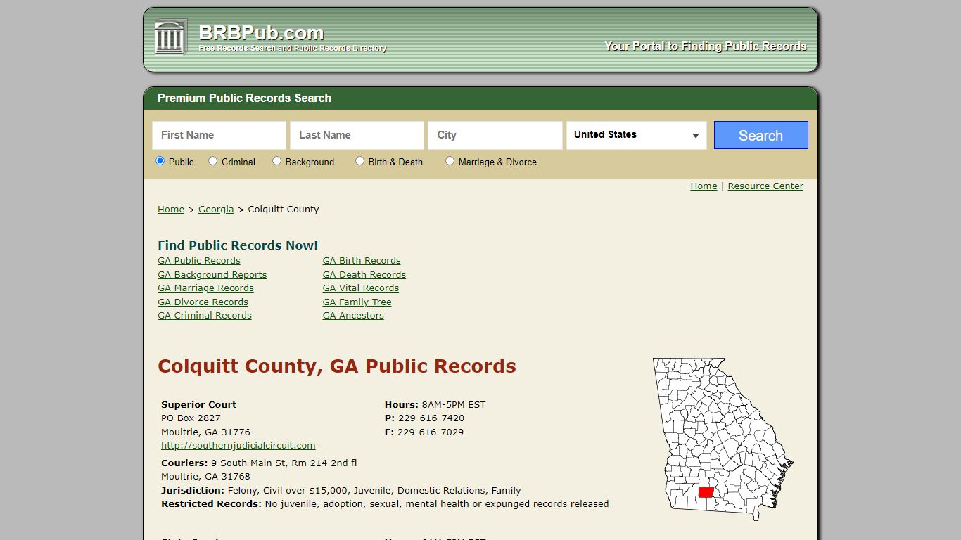 Colquitt County Public Records | Search Georgia Government ...